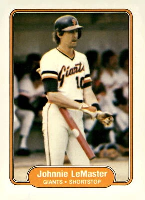 1982 Fleer #393 Johnnie LeMaster - Image 1 of 2