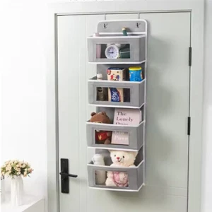 Hängeorganizer stoff Türorganizer Wandaufbewahrung Aufbewahrungskorb 4 Fächer - Bild 1 von 6