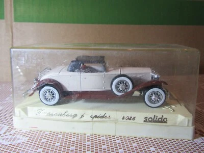A348 Vintage Solido 4035 France Duesenberg J Spider 1935 Beige 1:43 +Box - Image 1 of 4