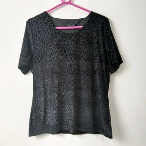 Wrapt London Top Size 16 Womens Black Animal Print BNWT FPL-WRDC - Picture 1 of 6