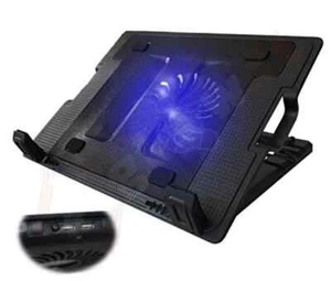 Supporto Led per Notebook da 10" a 17" Hub usb Base di Raffreddamento Hub 2x usb - Picture 1 of 2