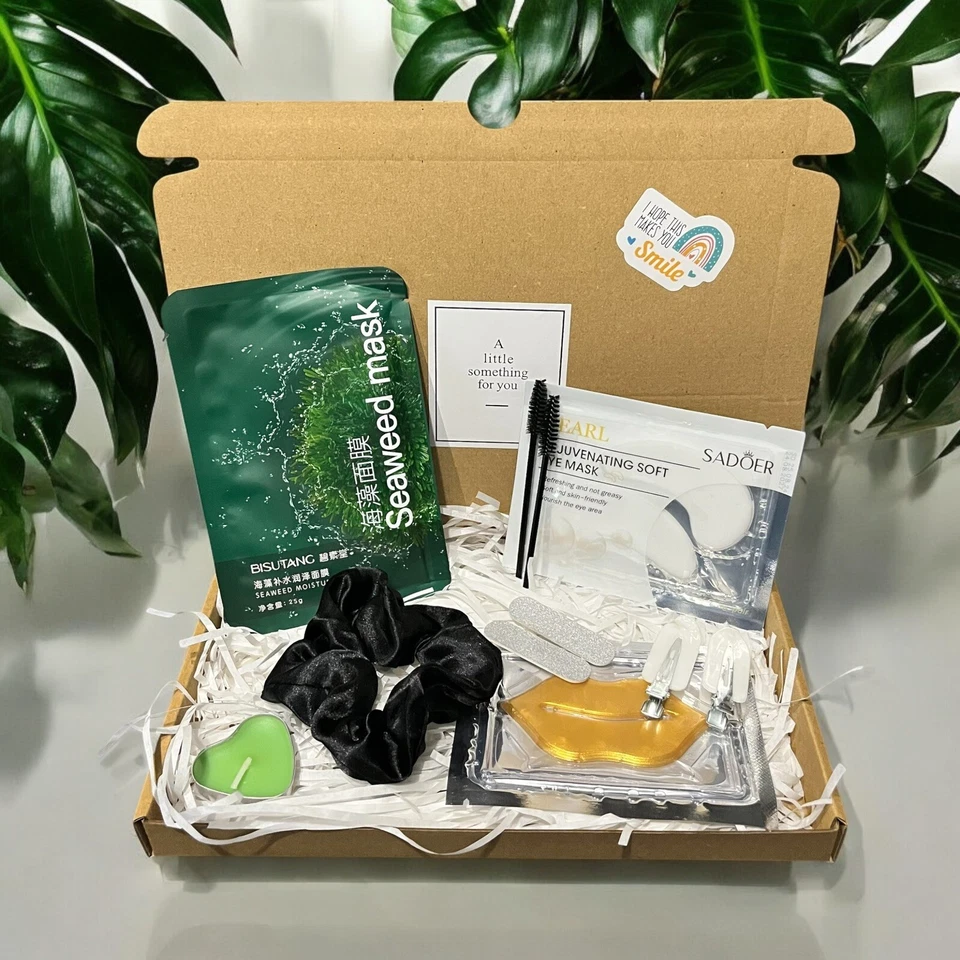 CIORGLOW Seaweed Facemask Pamper Hamper Gift Kit Skincare Beauty Box Set Her Spa Day Bday