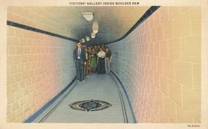 Postcard Visitor's Gallery Inside Boulder Dam Nevada - Picture 1 of 2