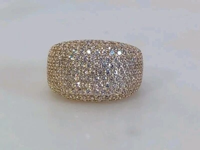 Women's Ring 7 Simulated Diamond Dome Ring In Goldtone, 3.50 Ctw - Image 1 of 4