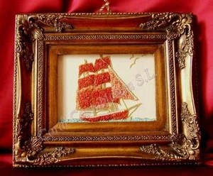 Imagen de coral vintage, coral rojo natural, escultura de coral de barco 2d - Imagen 1 de 3