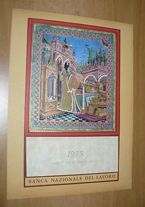 CALENDARIO 1955 BANCA NAZIONALE DEL LAVORO OTTIMO COMPLETO CON BLOCCHETTO - Picture 1 of 1