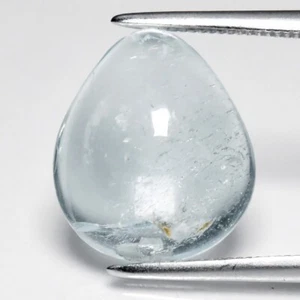 💎 5,33 quilates 12,3 x 10,7 mm pera cabujón fluorita azul natural - piedra preciosa de África - Imagen 1 de 4