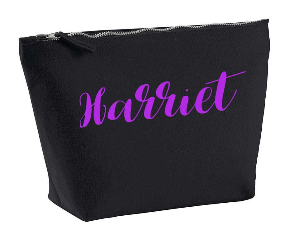 STREETSIDE SURGEONS Harriet Personalisierte Kosmetiktasche In Schwarz Farbe Lila Make Up