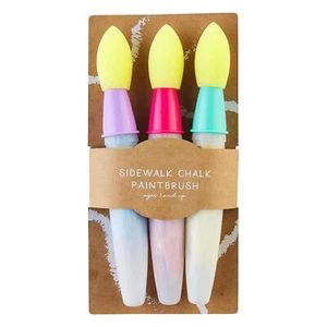 3 Pack Sidewalk Chalk Paint Brush With Liquid Chalk. Sidewalk Chalk Bulk - Picture 1 of 7