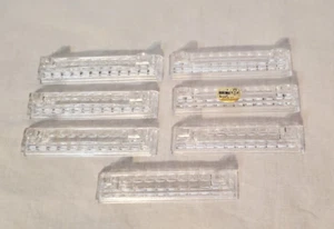 7 restos de cuchillos de vidrio de diseño bohemio República Checa cristal corte vintage cubiertos - Imagen 1 de 24