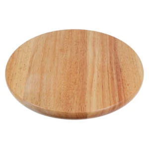Wooden Round Stool Top: Natural Wood Finish Seat Replacement Top - Rustic Bar - Picture 1 of 12