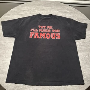 Vintage 2000 Undertaker WWE Try Me I'll Make You Famous T-Shirt XXL Grunge - Picture 1 of 11
