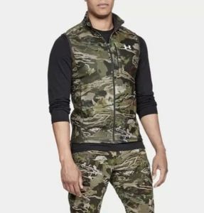 NWT Under Armour UA Off Grid Zephyr Fleece Camo S Vest Forest Camo 1316864-940 - Picture 1 of 4