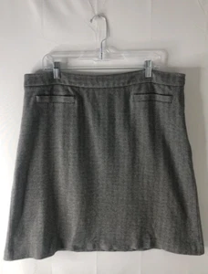 Talbots size 16 black/white chevron side zip skirt cotton blend - Picture 1 of 5