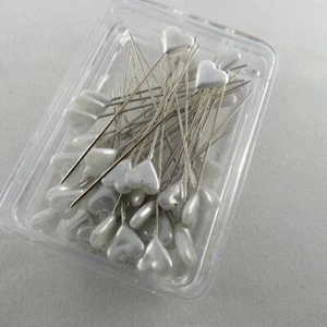 Decorative Pin Heart 5.5 cm Pin Upholstery Pearl Pin Acrylic - Picture 1 of 1