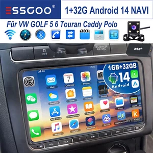 DAB+ Android 14 Carplay Autoradio GPS RDS Für VW GOLF 5 6 Touran EOS Tiguan Polo - Bild 1 von 15