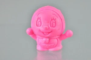 Keshi DORAEMON TV Asahi Pink Gashapon Mini Rubber Vintage 1" - Picture 1 of 4