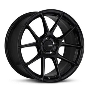 17x8 +45 Enkei TS-V 5x114.3 Gloss Black Wheels (Set of 4) - Picture 1 of 2