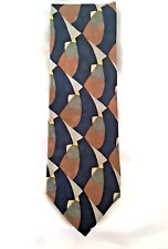 Vtg Cellini Uomo Mens Silk Tie Classic Style Multicolor Geometric 59 x 4 inches