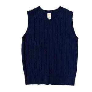 Gymboree Kids Knit Vest School Uniform Navy Blue Size M - Picture 1 of 4