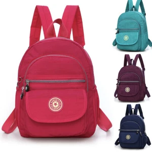 Waterproof Mini Backpack Women Nylon Shoulder Rucksack Purse Small Travel Bag - Picture 1 of 17