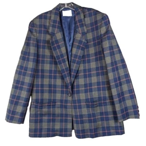 Pendleton Abrigo Deportivo Chaqueta 100% Lana Virgen Azul Tartán Cuadros EE. UU. Para Hombre L - Imagen 1 de 13