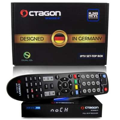 OCTAGON SFX6008 IP TV-Box HD IPTV Receiver Dual OS E2 Linux Smart H.265 HEVC NEU - Bild 1 von 4