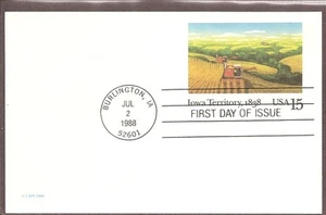 US SC # UX123 Iowa Territory, 1838. Postal Card FDC. Ready For Cachet - Picture 1 of 1