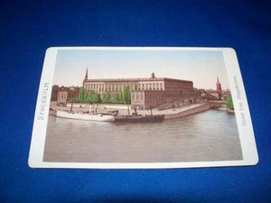 Stockholm Sweden Cabinet Albumen Card Skeppsholmen 1890 - Picture 1 of 1