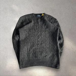 Ralph Lauren charcoal grey wool knit sweater - Picture 1 of 4