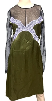 Nina Ricci 2016 Runway Lace Embroidered Colorblock Cocktail Dress US 2 4 / FR 36 - Image 1 of 4