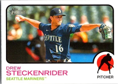 2022 Topps Heritage #612 Drew Steckenrider - Image 1 of 2