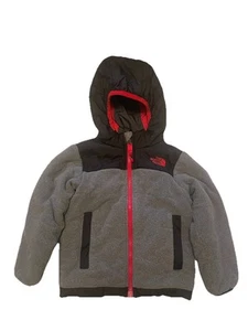The North Face Toddler Reversible Gray Red Full Zip Hooded Jacket Size 3T - Picture 1 of 11
