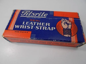 Vintage Fitsrite Echtleder Armband, beschriftet Größe 44, braun - Bild 1 von 11