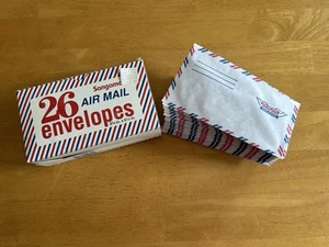 Vintage Air Mail Envelopes 26 Unused Full Box Sangamon PAR AVION CORREO AEREO - Picture 1 of 7