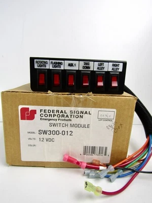 Federal Signal SW300 SW300-012 6 Switch Module - New in Open Box