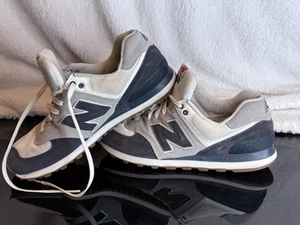 Size 10 New Balance Men's 574 Classics Gray Suede Terry Sneakers ML574RSA - Picture 1 of 10