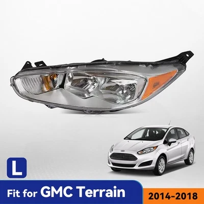 Chrome Halogen Headlight For 2014-2018 2019 Ford Fiesta W/ Bulb Left Driver Side Foto 1 de 3