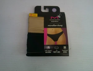 Maidenform Inspirations Microfiber Thongs Sz. L/7 - Picture 1 of 2