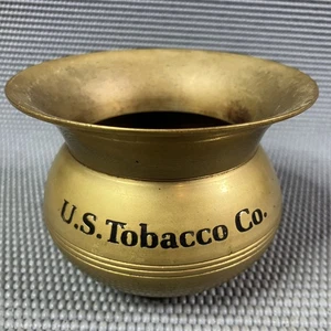 "Cenicero U.S. Tobacco Co. Mini de latón con escupitajo Ashtoon 4,25"" x 3,25""" - Imagen 1 de 6