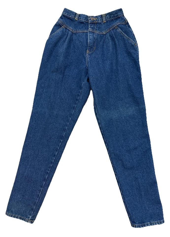 VTG Jordache High Waist Green Label Bareback Pleated  Tapered Western Jeans 9/10 - Image 1 of 4