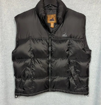 Colorado Goose Down Vest Men L Black Adjustable Bottom Hiking Camping Winter - Image 1 of 4