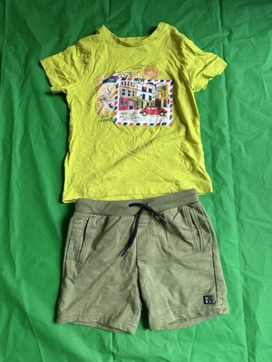 Mayoral EcoFriends 2 Piece T-Shirt & Shorts Set-Lima Postcard Sz 3T - Image 1 of 4