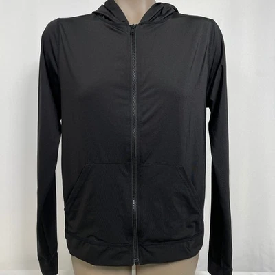 Chaqueta con Capucha Ligera Hurley Negra Cremallera Completa UPF50+ Para Mujer GRANDE Foto 1 de 4