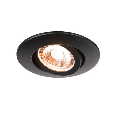 SLV LED Einbauleuchte Easy-Install Slim Schwarz 6,2W warmweiß Downlight DIMMBAR - Bild 1 von 4