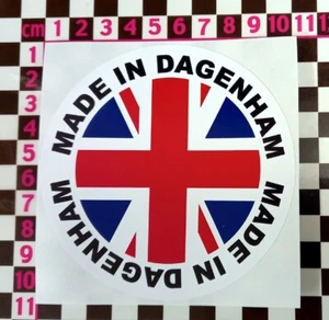 100mm Round Made in Dagenham Sticker - Cortina Corsair Escort Anglia 100E 105E - Picture 1 of 1