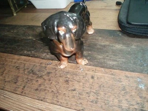 Keramik Figuren Hund Dackel - Bild 1 von 3