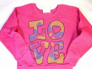 Sudadera Pullover Signorelli Niña Rosa Amor Estrás Talla Pequeña 5/6 Ret $48 - Imagen 1 de 3