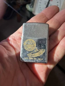 Vintage 1970 Vietnam Zippo Lighter USS Coral Sea CVA 43 Aircraft Carrier ￼ - Picture 1 of 5