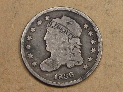 1836 Capped Bust Half Dime.  #9 Cover
